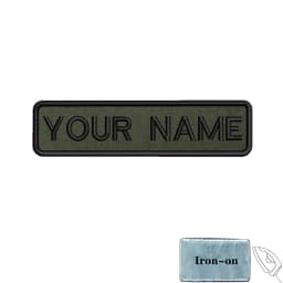 1PC 10cmX2.5cm Custom Personalized Name number Patch Stripes Badge tags chevrons Armband Iron On Or Hook Loop embroidered