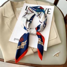 Luxury Print Silk Square Scarf Women Spring Neck Tie Shawl Wraps Female 70cm Hair Hand Wrist Headkercheif Hijab Bandana