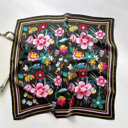 Luxury Print Silk Square Scarf Women Spring Neck Tie Shawl Wraps Female 70cm Hair Hand Wrist Headkercheif Hijab Bandana