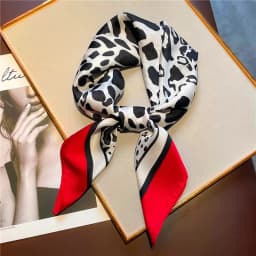 Luxury Print Silk Square Scarf Women Spring Neck Tie Shawl Wraps Female 70cm Hair Hand Wrist Headkercheif Hijab Bandana