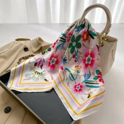 Luxury Print Silk Square Scarf Women Spring Neck Tie Shawl Wraps Female 70cm Hair Hand Wrist Headkercheif Hijab Bandana