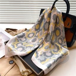 Luxury Print Silk Square Scarf Women Spring Neck Tie Shawl Wraps Female 70cm Hair Hand Wrist Headkercheif Hijab Bandana
