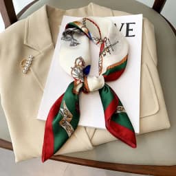 Luxury Print Silk Square Scarf Women Spring Neck Tie Shawl Wraps Female 70cm Hair Hand Wrist Headkercheif Hijab Bandana