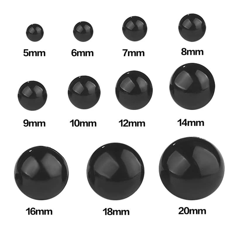 100/50PCS 5-20mm Black Plastic Safety Eyes For Toys Amigurumi Diy Kit Crafts TeddyBear Toy Eye For Doll Decoration Accessories