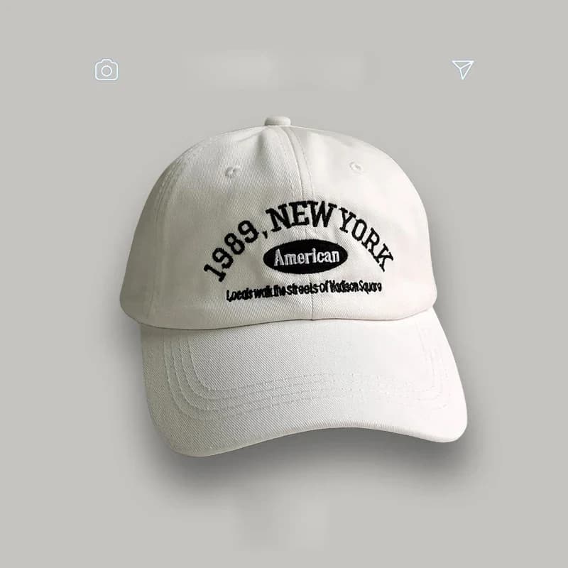 Korean Retro Baseball Hat Women's Autumn Winter Versatile Ins Street Letter Embroidered Caps Summer Couple Men Official Website