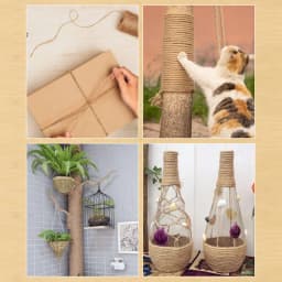 Natural Vintage Jute Rope Twine Roll Sewing Christmas Crafts Jute Cord Thread Wedding Handmade DIY Party Ribbon Bows Decoration