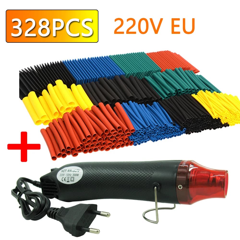 300W Hot Air Heat Gun Electric Power Temperature Blower Thermoresistant Tube Heat Shrink Wrapping Shrink Tube With Hot Air Guns