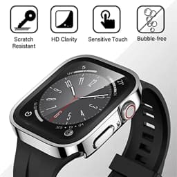 Waterproof Case for Apple Watch 7 8 9 45mm 41mm Screen Protector Glass+Cover Bumper Tempered iWatch 5 SE 6 44mm 40mm Accessories