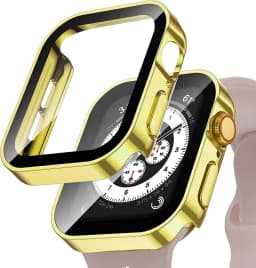 Waterproof Case for Apple Watch 7 8 9 45mm 41mm Screen Protector Glass+Cover Bumper Tempered iWatch 5 SE 6 44mm 40mm Accessories