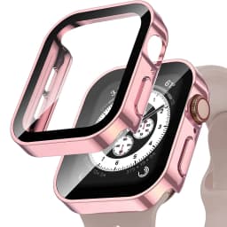 Waterproof Case for Apple Watch 7 8 9 45mm 41mm Screen Protector Glass+Cover Bumper Tempered iWatch 5 SE 6 44mm 40mm Accessories