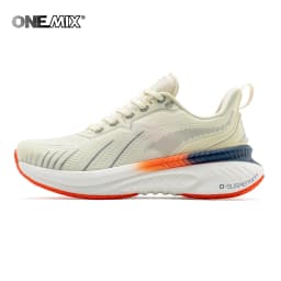ONEMIX White Road Running Shoes for Men Air Cushion Outdoor Sport Shoes Male Trainers Summer Jogging Shoes Women Footwear