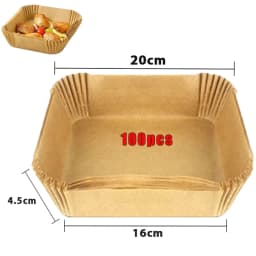 50/100Pcs Air Fryer Disposable Paper Non-Stick Airfryer Baking Papers Round Air-Fryer Paper Liners Paper Kitchen Accessories