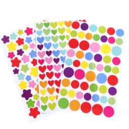 6 Sheets Sticker Diary Planner Colorful Rainbow Heart Star Decoration Journal Scrapbook Albums Photo toys for kids GYH