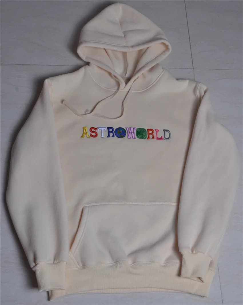 Astroworld Jack Cactu WISH YOU WERE HERE Embroidered Rainbow Letter Men Women Pullover Hoodies Fashion Hip Hop Casual Sweatshirt