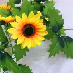 1/2/5pcs 260cm Artificial Yellow Sunflower Garland Flower Vine Wedding Floral Arch Decor Silk