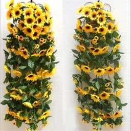 1/2/5pcs 260cm Artificial Yellow Sunflower Garland Flower Vine Wedding Floral Arch Decor Silk