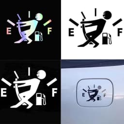 Fuel Tank Cap Sticker Tearable Waterproof Funny Sticker Personalized Reflective Car Sticker 1 PC
