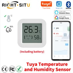 Tuya Temperature Humidity Sensor Mini LCD Display Compatible with Bluetooth APP Remote Control Thermometer Hygrometer