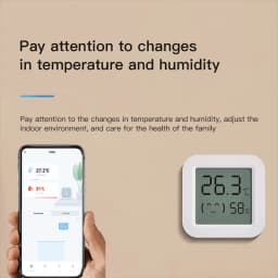 Tuya Temperature Humidity Sensor Mini LCD Display Compatible with Bluetooth APP Remote Control Thermometer Hygrometer