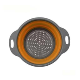 Folding Silicone Drain Basket Fruit Vegetable Washing Basket Foldable Strainer Colander Collapsible Drainer