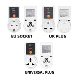 Automatic Voltage Protector Socket AC 220V Adjustable 16A Power Surge Protector EU Plug Socket Voltage Safe Refrigerator Protect