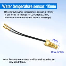 2 in 1 LCD Car Water Temp Gauge + Water Temperature Sensor 10mm Meter Voltmeter Voltage Digital Horizontal 12v 24v Accessories