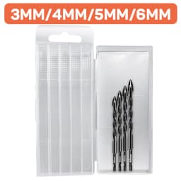 3-12mm Cross Hex Tile Drill Bits Set for Glass Ceramic Concrete Hole Opener Brick Hard Alloy Triangle Bit Woodworking Tool Kit