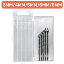 3-12mm Cross Hex Tile Drill Bits Set for Glass Ceramic Concrete Hole Opener Brick Hard Alloy Triangle Bit Woodworking Tool Kit