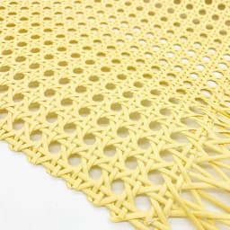 Yellow Coffee Primary Color Vinyl Cane Webbing Wicker Grid Rattan Roll Weaving Material for Chair Cabinet Furniture Decor Hot