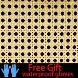 Yellow Coffee Primary Color Vinyl Cane Webbing Wicker Grid Rattan Roll Weaving Material for Chair Cabinet Furniture Decor Hot