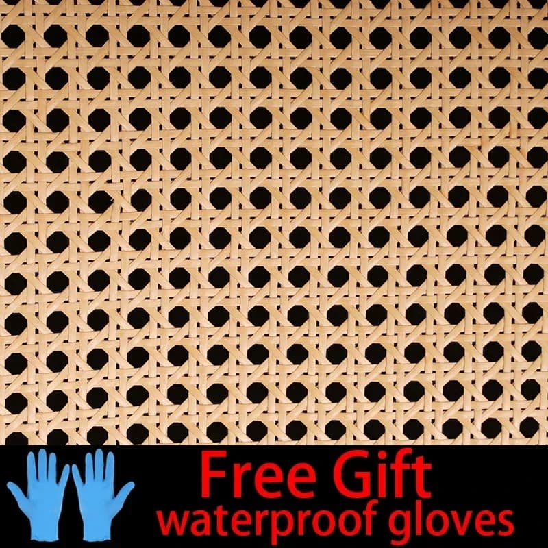 Yellow Coffee Primary Color Vinyl Cane Webbing Wicker Grid Rattan Roll Weaving Material for Chair Cabinet Furniture Decor Hot