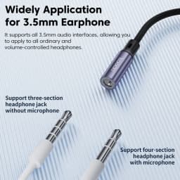 Toocki USB Type C 3.5 Jack Earphone Adapter USB C to 3.5mm Headphones AUX Audio Cable For Huawei P30 Xiaomi Mi 10 9 Es