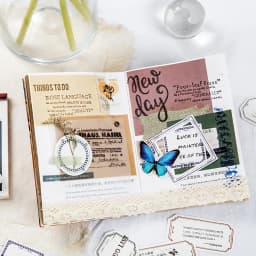 Yoofun 30sheets/book Retro Material paper Note Series Tickets Memo Paper Notes Memo Pad Diary Stationary Flakes Scrapbooking