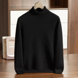 MVLYFLRT Autumn Winter New Men's Thickened High Collar 100% Cashmere Knitted Pullover Sweater Solid Color 932