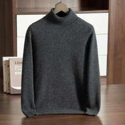 MVLYFLRT Autumn Winter New Men's Thickened High Collar 100% Cashmere Knitted Pullover Sweater Solid Color 932