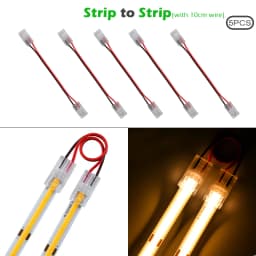 8mm 10mm 2pin COB LED Strip Connector Tape Lights L Shape LED Corner Connectors for SMD COB 5050 2835 Strip Light Fixed Clamps