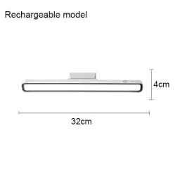 LED Desk Lamp USB Rechargeable Light Stepless Dimming Table Lamp Hanging Magnetic Bedroom Table Reading Rechargeable Night Light
