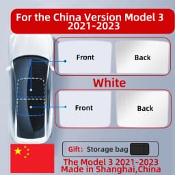 For Tesla Model 3 Y 2021-2024 New Upgrade Ice Cloth Buckle Sun Shades Glass Roof Sunshade Front Rear Sunroof Skylight