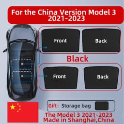 For Tesla Model 3 Y 2021-2024 New Upgrade Ice Cloth Buckle Sun Shades Glass Roof Sunshade Front Rear Sunroof Skylight