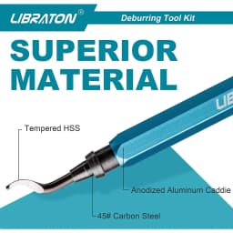 Deburring Tool with 11 HSS Steel Blades 360 Degree Rotary Head Deburring Tool for Metal Resin Plastic 3D Printing Wood