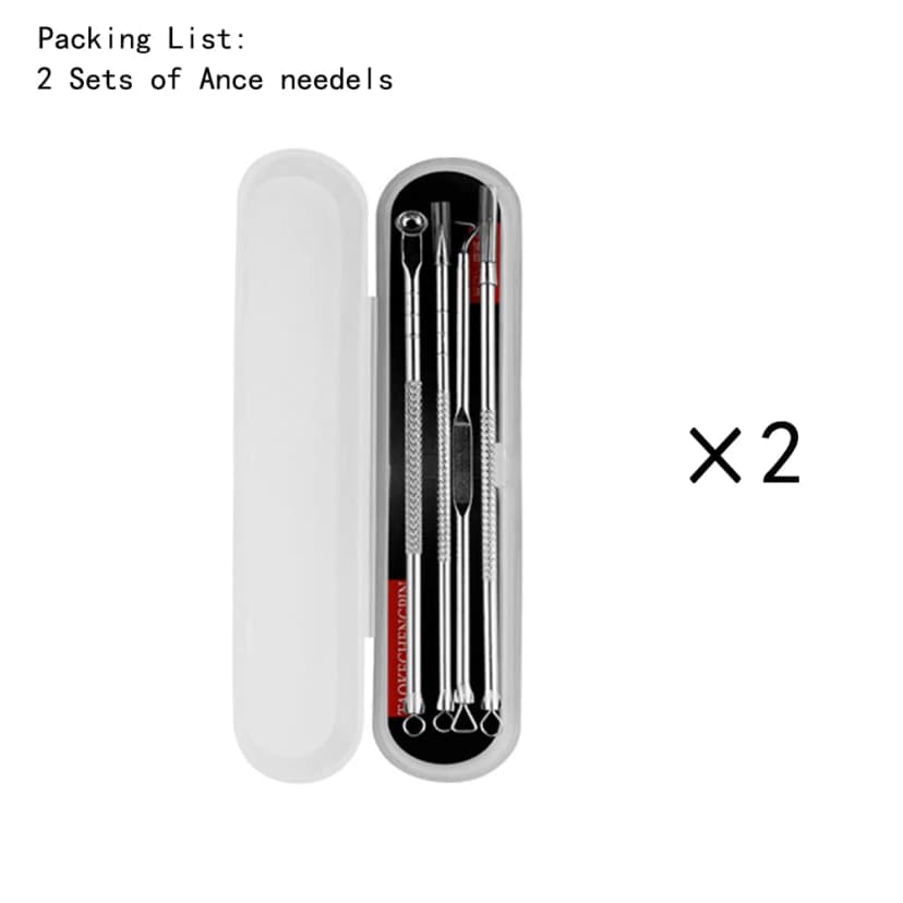 Acne Needle Remove Blackhead Blemish Pimple Comedone 4pcs/Set Double-ended Stainless Steel Facial Cleaning Skin Care