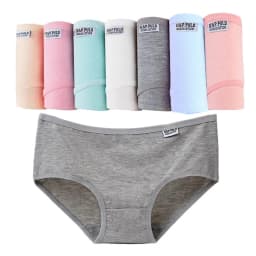 7Pcs/Lot Plus Size Underwear Women's Panties Cotton Girl Briefs Sexy Lingeries Shorts Underpant Solid Panty Female Intimates 4XL