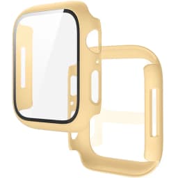 Tempered Glass+Cover For Apple Watch 9 8 7 45mm 41mm PC Bumper Screen Protector Case iWatch Series 7 6 5 4 SE2 44mm 40mm 42mm 38