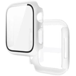 Tempered Glass+Cover For Apple Watch 9 8 7 45mm 41mm PC Bumper Screen Protector Case iWatch Series 7 6 5 4 SE2 44mm 40mm 42mm 38