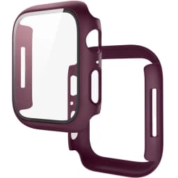 Tempered Glass+Cover For Apple Watch 9 8 7 45mm 41mm PC Bumper Screen Protector Case iWatch Series 7 6 5 4 SE2 44mm 40mm 42mm 38
