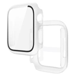 Tempered Glass+Cover For Apple Watch 9 8 7 45mm 41mm PC Bumper Screen Protector Case iWatch Series 7 6 5 4 SE2 44mm 40mm 42mm 38