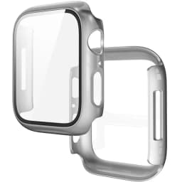 Tempered Glass+Cover For Apple Watch 9 8 7 45mm 41mm PC Bumper Screen Protector Case iWatch Series 7 6 5 4 SE2 44mm 40mm 42mm 38