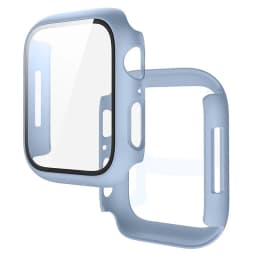 Tempered Glass+Cover For Apple Watch 9 8 7 45mm 41mm PC Bumper Screen Protector Case iWatch Series 7 6 5 4 SE2 44mm 40mm 42mm 38