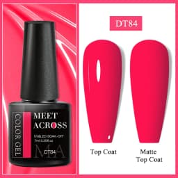 MEET ACROSS 7ml 140 Colors Nail Gel Polish Colorful Laser Glitter Sequins Gel Soak Off UV LED Gel Nail Art DIY Design Varnishes