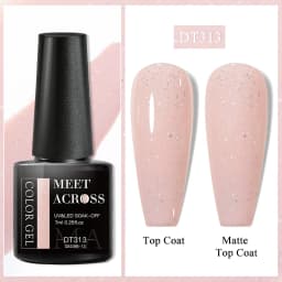 MEET ACROSS 7ml 140 Colors Nail Gel Polish Colorful Laser Glitter Sequins Gel Soak Off UV LED Gel Nail Art DIY Design Varnishes